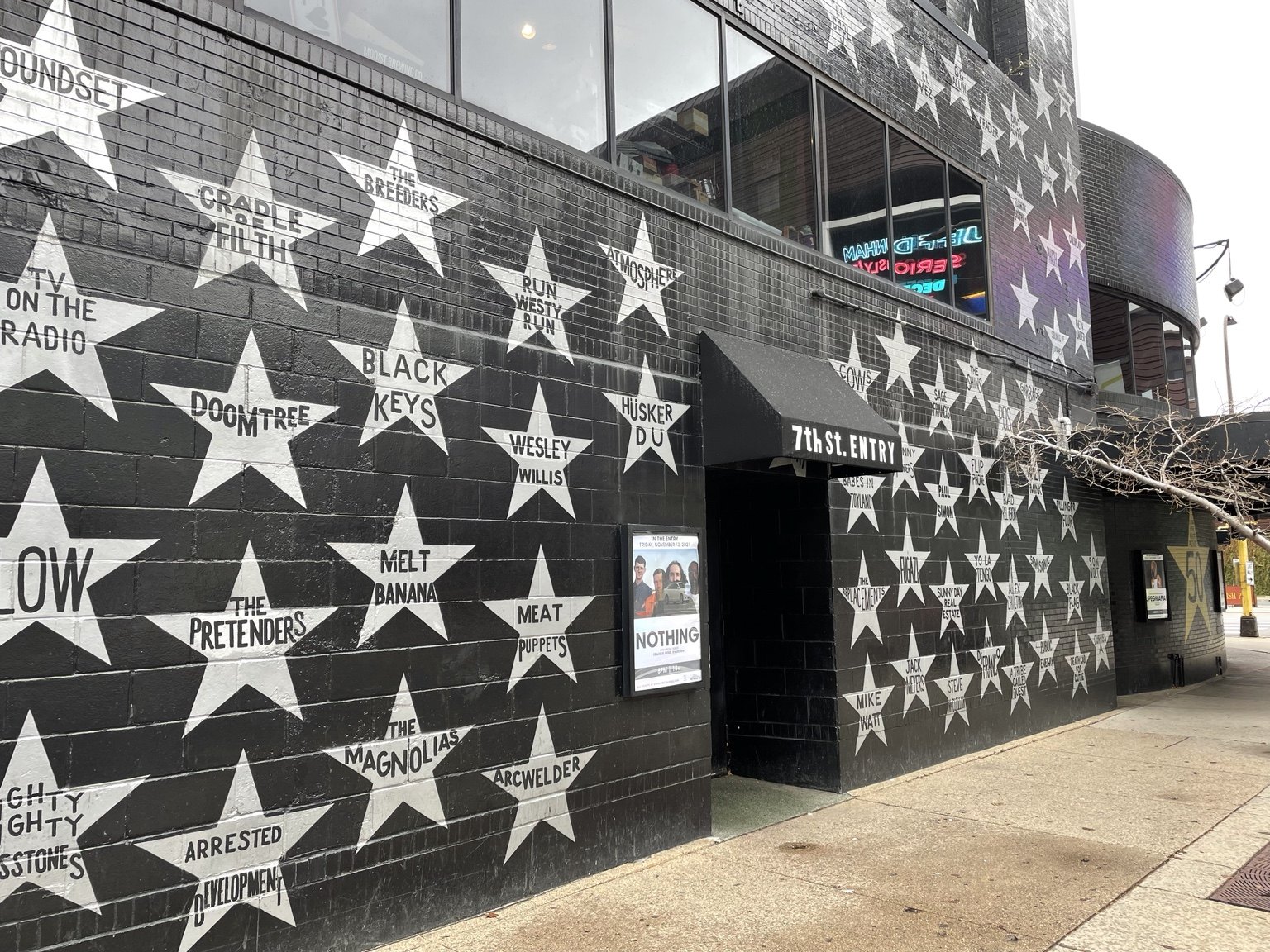 The star-covered exterior of First Avenue in Minneapolis